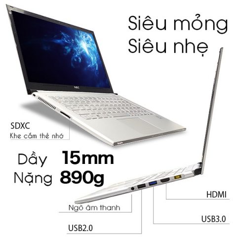 Laptop NEC Versa PRO VK18TGG ບາງເບົາພິເສດ