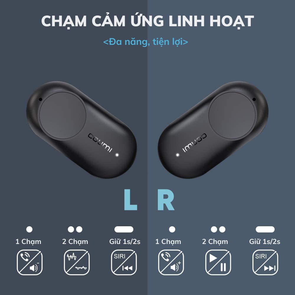 Tai nghe TWS COUMI HYBRID ANC 860 Fullbox Mới Chính Hãng