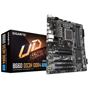 Mainboard B660 DS3H AC WIFI  DDR4 (rev. 1.0 / 1.2) Gaming LAN Bandwidth RGB Fushion 5 Khe PCIe